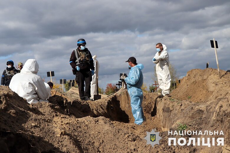 Завершено ексгумацію на місці масового захоронення військових ЗСУ в Лимані, - Нацполіція 02