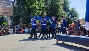 Із нацгвардійцем Вадимом Бондаренком, якого на блокпості збив суддя Тандир, попрощалися у Тальному, - МВС. ФОТОрепортаж