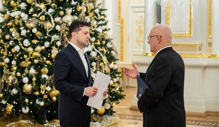 Zelenskyi receives credentials from ambassadors of Greece and Canada. PHOTO