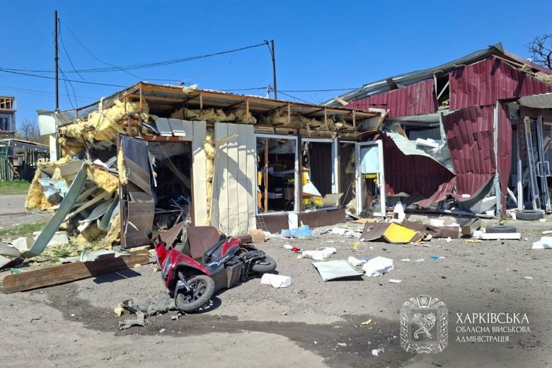 Мерефа після обстрілу