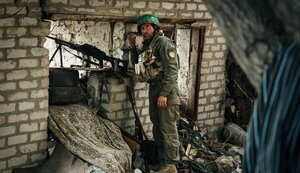 Soldiers of 68th Ranger Brigade in liberated Blahodatne. PHOTOS