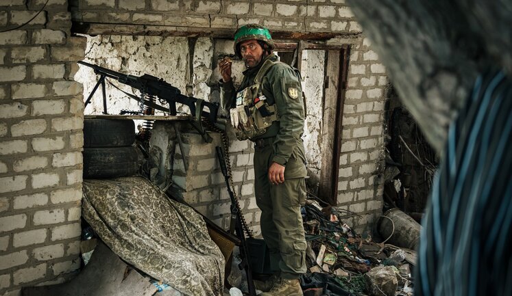 Soldiers of 68th Ranger Brigade in liberated Blahodatne. PHOTOS