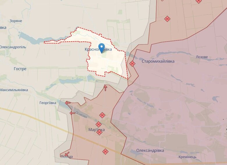 красногорівка на мапі