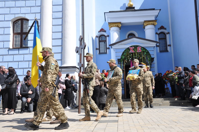 Farewell to cyborg paratrooper of 95th Brigade Ruslan Borovik, who died in battles with Russian occupiers in east, said goodbye in Kyiv 65