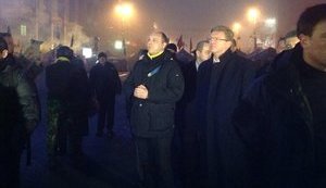 Фюле ночью посетил Майдан и пообщался с представителями оппозиции. ФОТОрепортаж