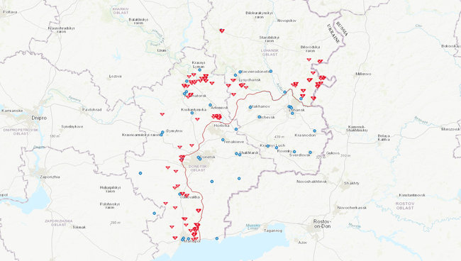 Разработана интерактивная карта заминированных территорий Донбасса, - Минобороны 01
