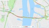 Движение транспорта на Южном мосту в Киеве сильно затруднено из-за проведения аварийных работ, - КГГА. КАРТА