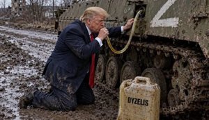"Голоса в голове объявили о перемирии". "Дизельное соглашение" Трампа и Путина в ФОТОпародиях