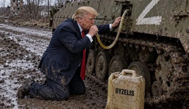 "Голоса в голове объявили о перемирии". "Дизельное соглашение" Трампа и Путина в ФОТОпародиях