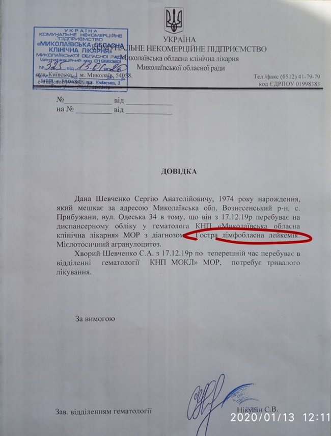 Ветеран АТО Сергій Шевченко потребує допомоги на курс хіміотерапії 04