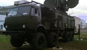 Russian troops set Krasukha-4 electronic warfare station in Donetsk to dampen OSCE drones. PHOTO
