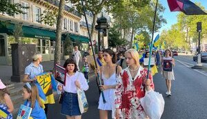 Шествие в поддержку Украины состоялось в Париже. ВИДЕО+ФОТОрепортаж