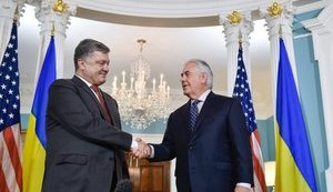 Poroshenko, Tillerson discussed defensive weapon delivery for Ukraine. PHOTO