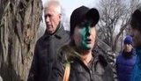 запорожье в девушка зеленка защита ленина