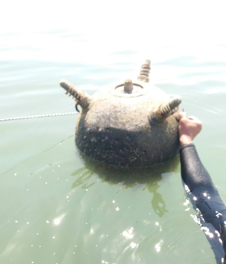 Navy neutralized drifting anti-ship mine off Odessa coast 01