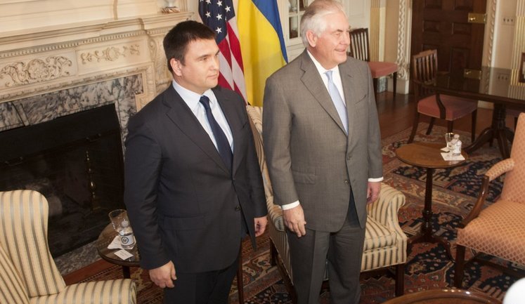 Tillerson promised continued support for Ukraine in fight against Russian aggression, - Klimkin