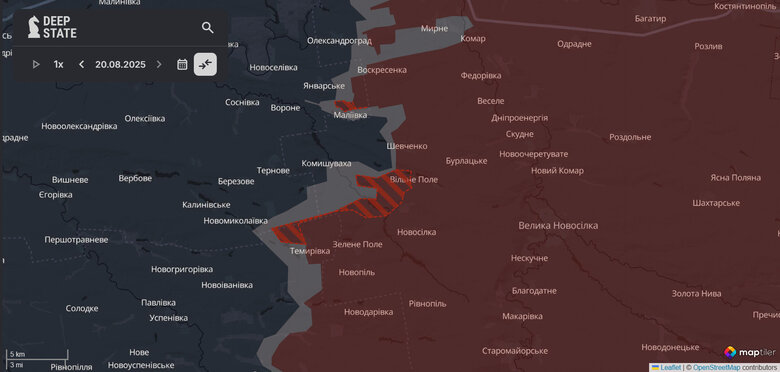 Russian advance in Dnipropetrovsk region