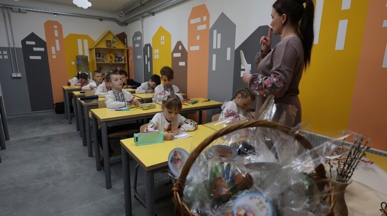 An underground school in Kharkiv
