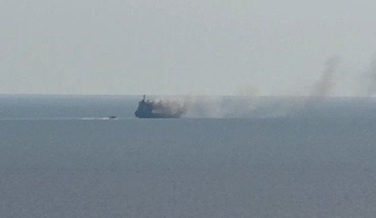 Propane tanker en route to Reni was struck off coast of Romania