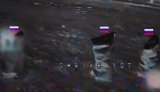 Occupiers hide from a drone in body bags