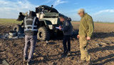 В поле на Херсонщине взорвались боеприпасы в кузове грузовика, - ГБР. ФОТОрепортаж