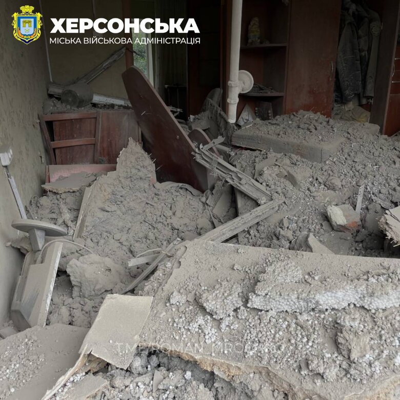 Наслідки обстрілу Херсону 13 червня