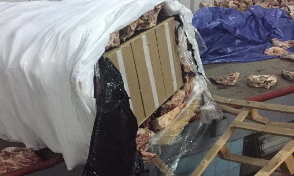 Из Украины в Болгарию пытались незаконно вывезти среди замороженной свинины 244 ящика сигарет 01