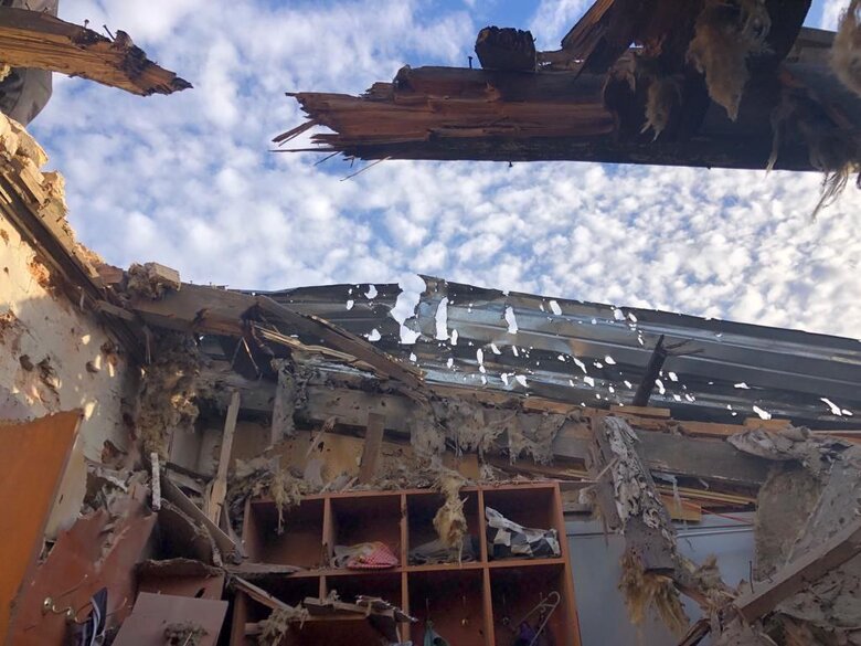 Occupiers sent 7 kamikaze drones to Nikopol and attacked with artillery, damaging houses, private businesses and power lines 03