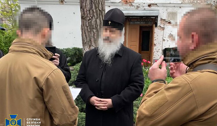 SSU: Metropolitan Arsenii of Sviatohirsk Lavra, who "leaked" location of checkpoints of Defense Forces in Donetsk region during service, is suspected. PHOTO