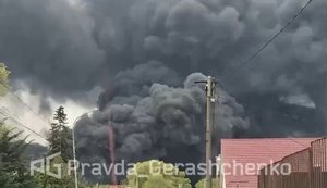 "Black rain" and water mixed with oil soot: fire at Tuapse refinery continues after drone attacks. VIDEO