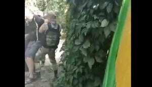 In occupied Luhansk, man was "mobilized" when came to pick up his child from kindergarten. VIDEO