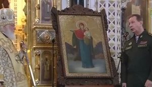 Кирил благословив іконою російських окупантів-карателів із Росгвардії на "контроперацію" в Україні. ВIДЕО