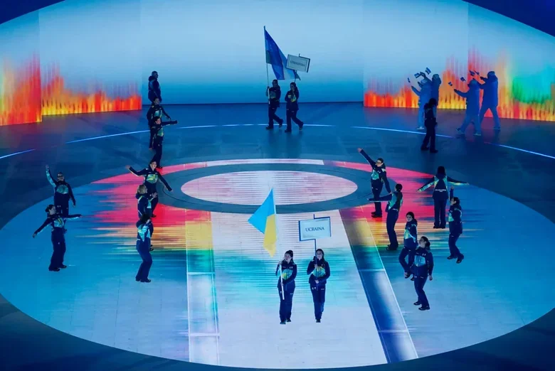 Паралімпіади 2026 - прапор України на церемонії відкриття