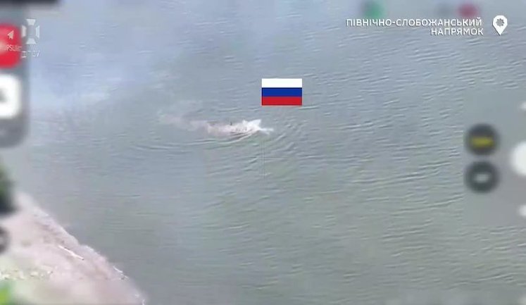 Прикордонники знищили групу ворожої піхоти під час спроби переправи через воду, уразили бліндажі й позиції. ВIДЕО