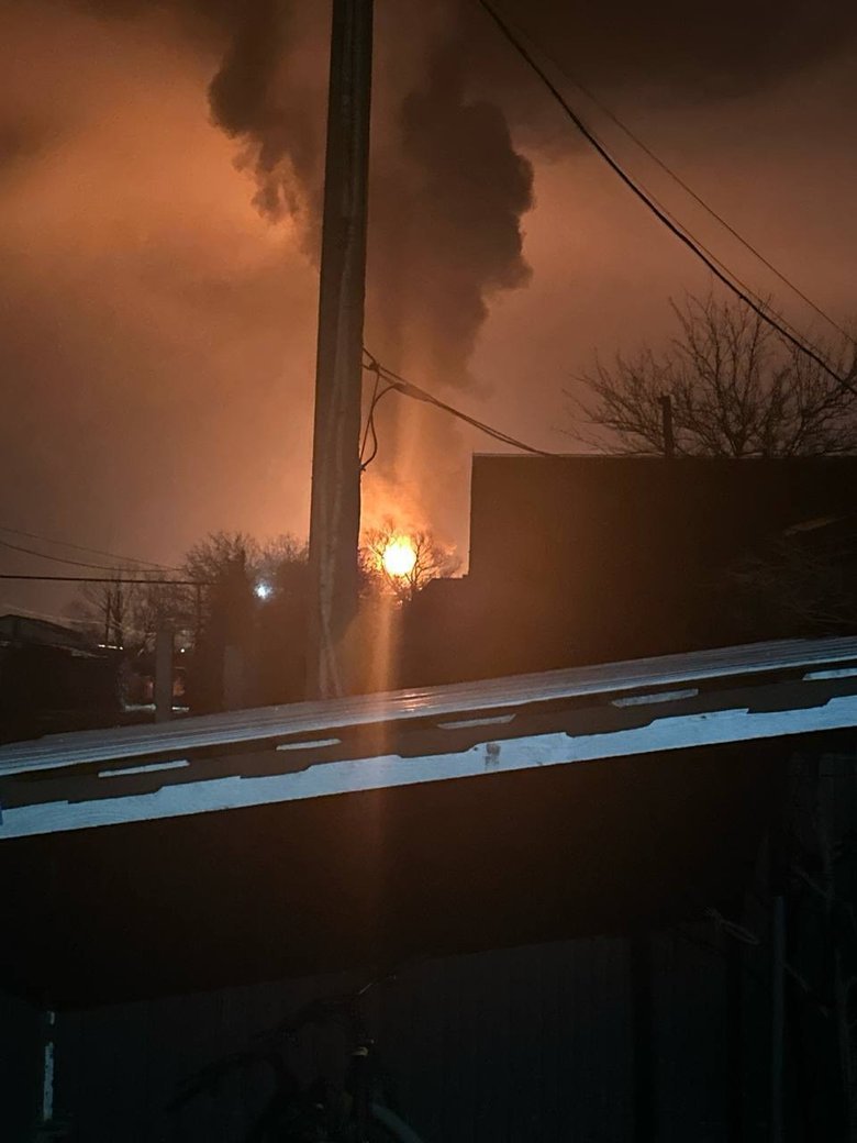 Пожежа на Ільському НПЗ після атаки БпЛА