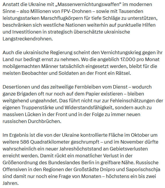 Рьопке заявив, що Україна рухається до поразки у війні