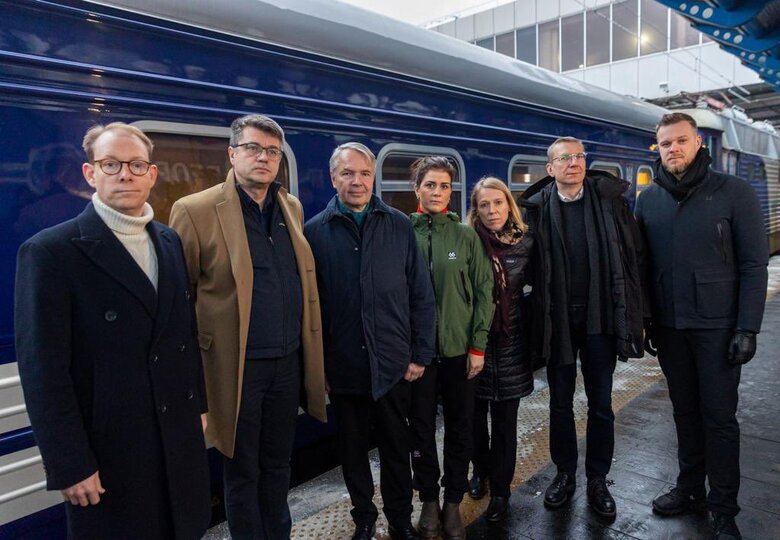 Heads of foreign affairs of Estonia, Finland, Iceland, Latvia, Lithuania, Norway, and Sweden arrived in Kyiv 01