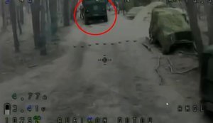 Пілоти батальйону "Рубікон" знищили військову вантажівку окупантів оптоволоконним дроном. ВIДЕО