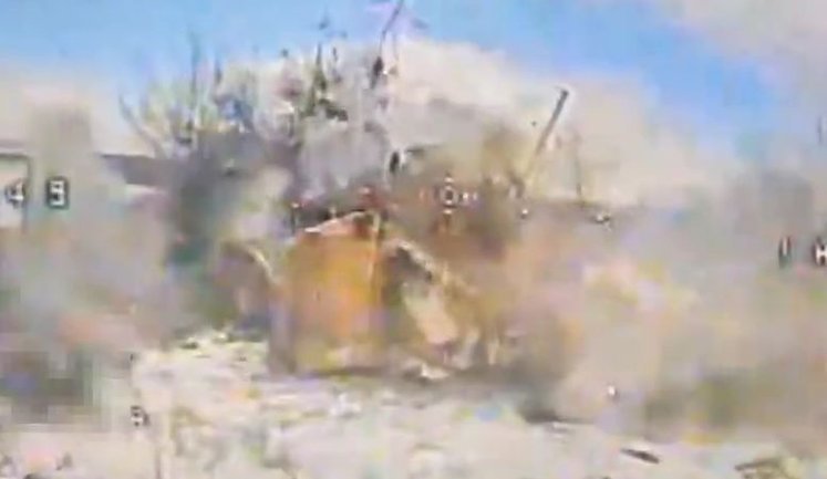 Kamikaze drone from Shadow unit with heavy high-explosive charge destroyed house with occupiers inside. VIDEO