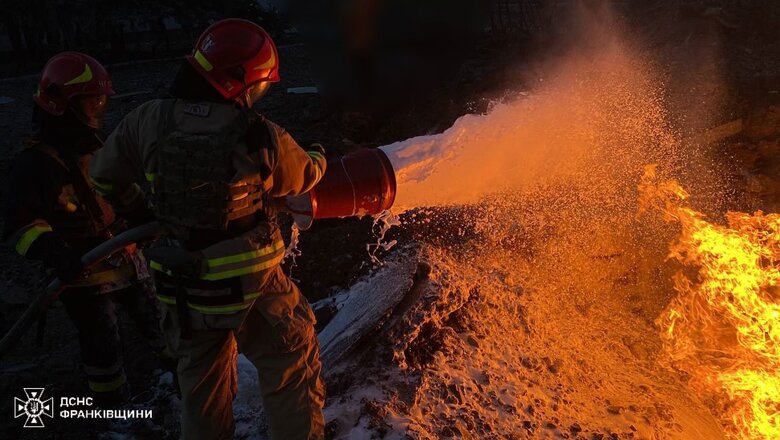 Пожежа після ракетної атаки 22 червня