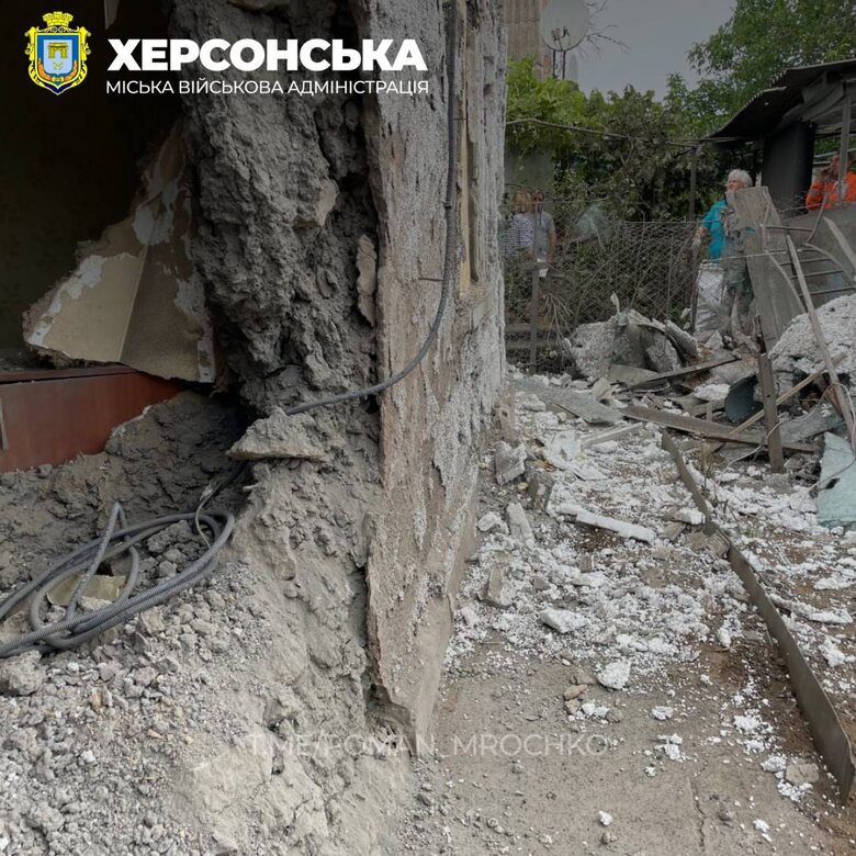 Наслідки обстрілу Херсону 13 червня