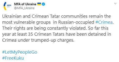 Українські та кримськотатарські громади залишаються найбільш вразливими групами на окупованому Росією півострові, - МЗС 01
