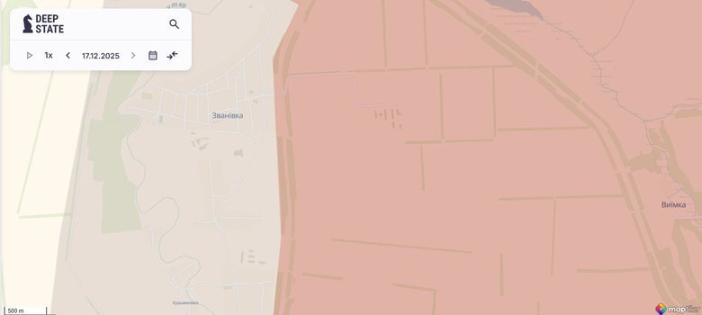 Просування російських сил у Покровському та Бахмутському районах Донецької області.