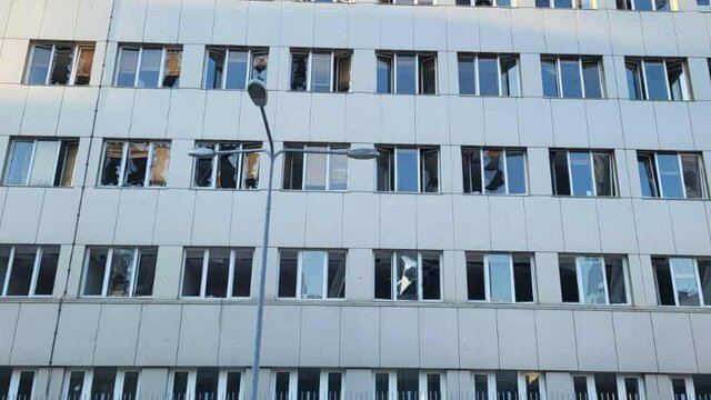 European Investment Bank office damaged in Kyiv by Russian shelling