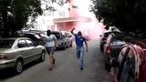 На редакцию российского издания напали "украинские националисты" в медицинских масках и с файерами. ФОТОрепортаж+ВИДЕО