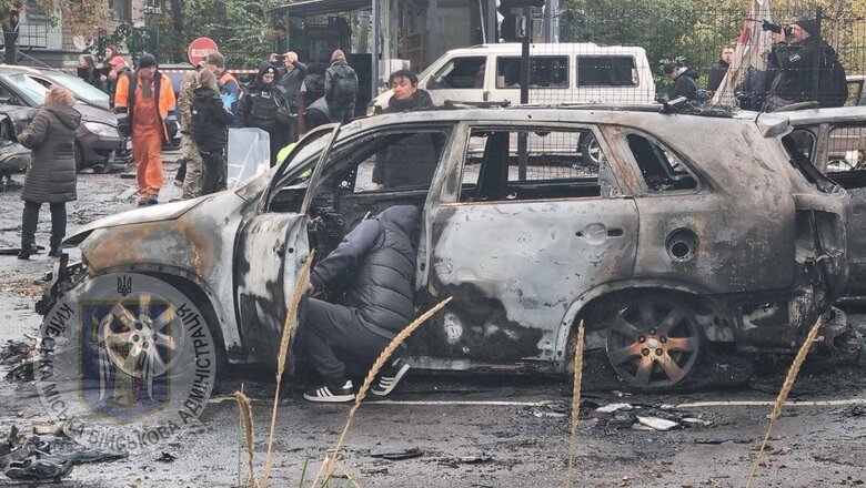 КМВА показала фото наслідків атаки шахедів на Київ 29 жовтня