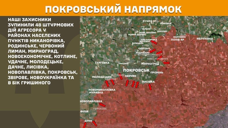 Бойові дії на фронті на ранок 1 листопада