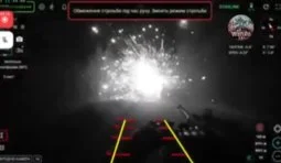 Defence forces hit enemy equipment with a ground drone machine gun