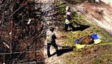 Коммунальщики в Чернигове собирают мусор на флаг Украины. ФОТОрепортаж