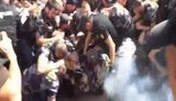 На акции протеста под ВР прозвучали взрывы. ВИДЕО